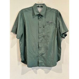 Men's Eddie Bauer Lightweight Breathable Green‎ Short Sleeve Shirt - Large